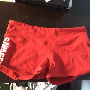 Savage Barbell Red Crossfit Shorts